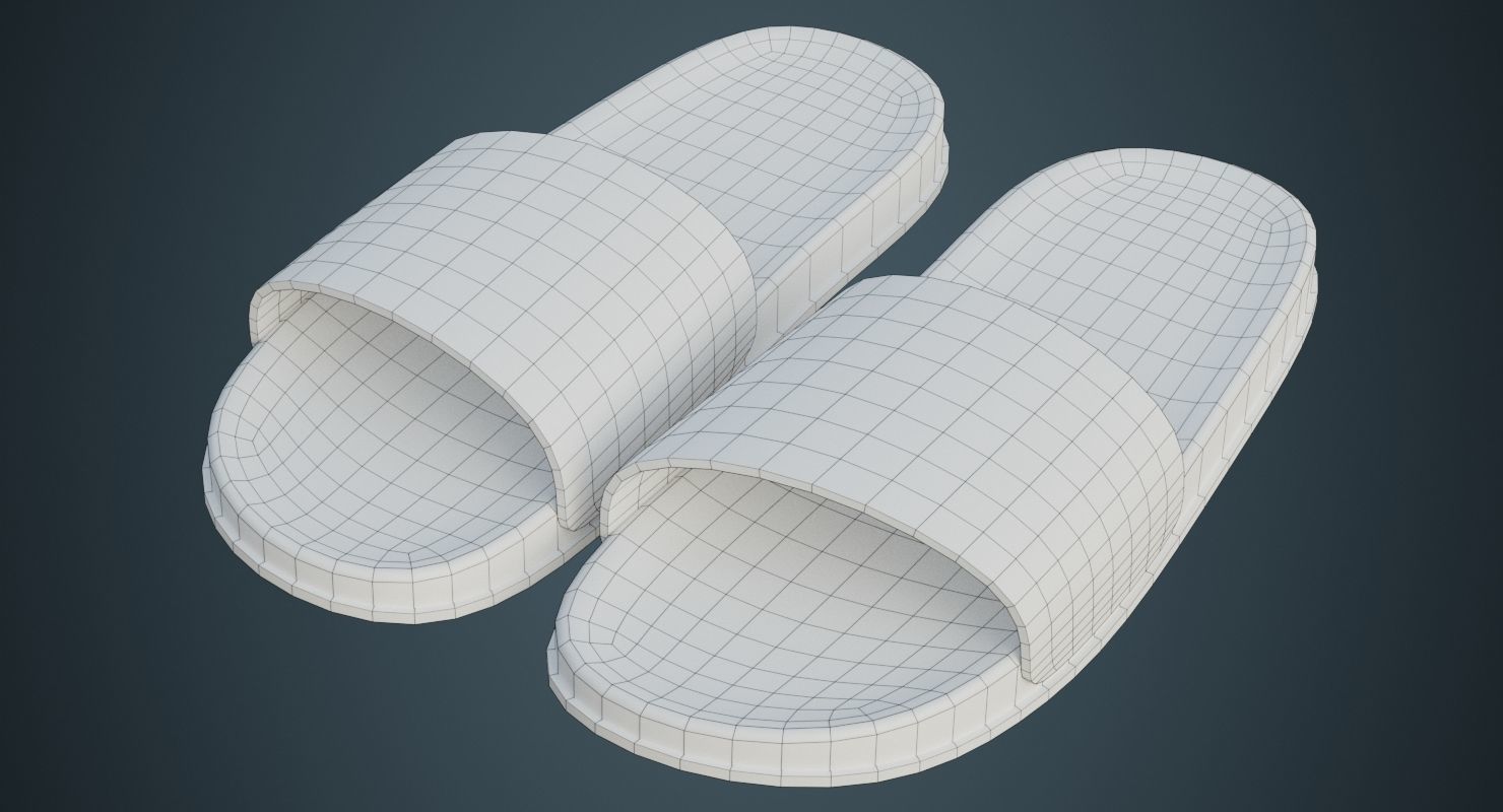 Slipper 3A Low-poly 3D model_8