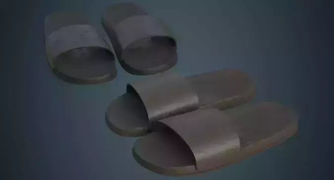 Slipper 3B Low-poly 3D model