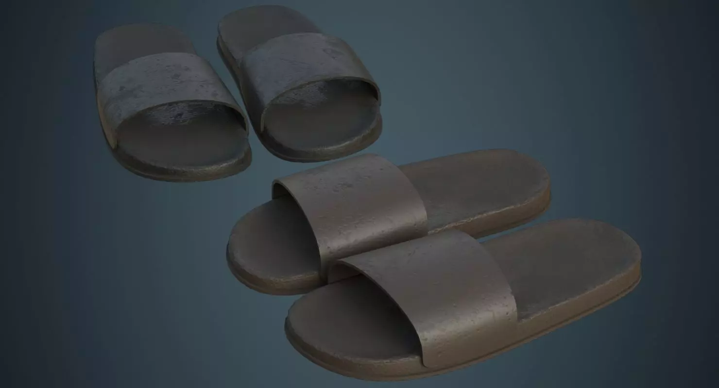 Slipper 3B Low-poly 3D model_0