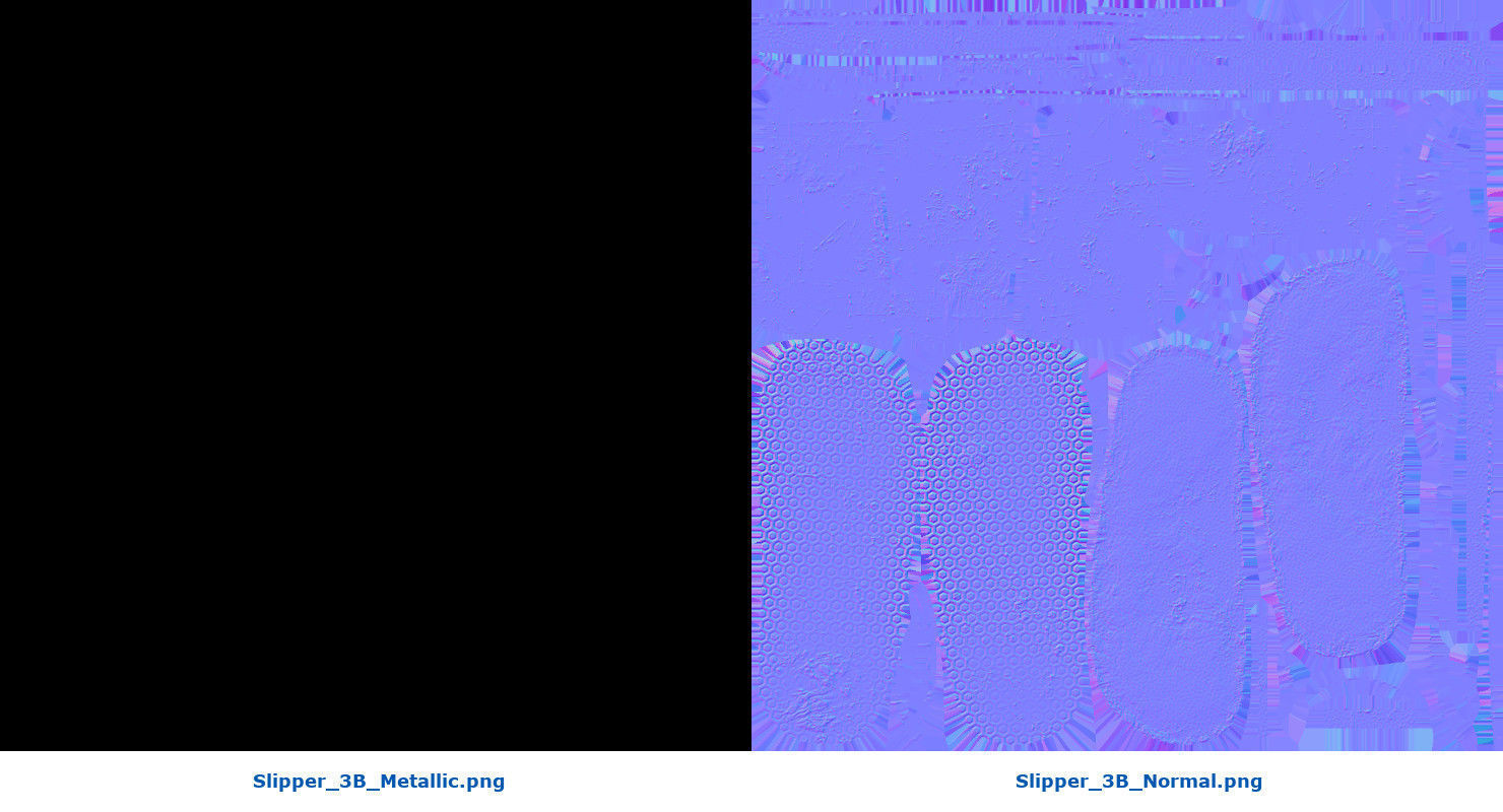 Slipper 3B Low-poly 3D model_11