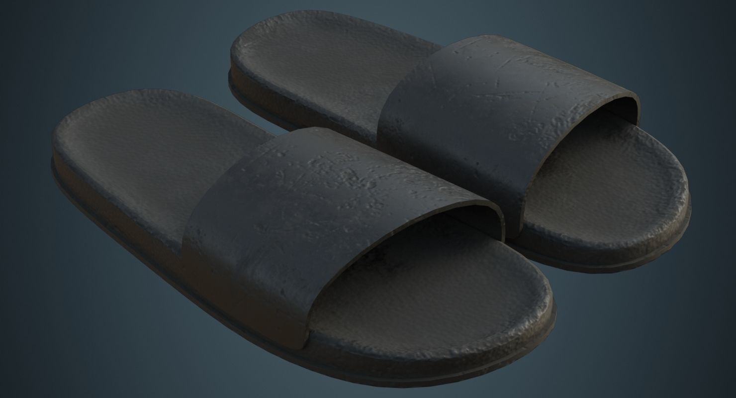 Slipper 3B Low-poly 3D model_4