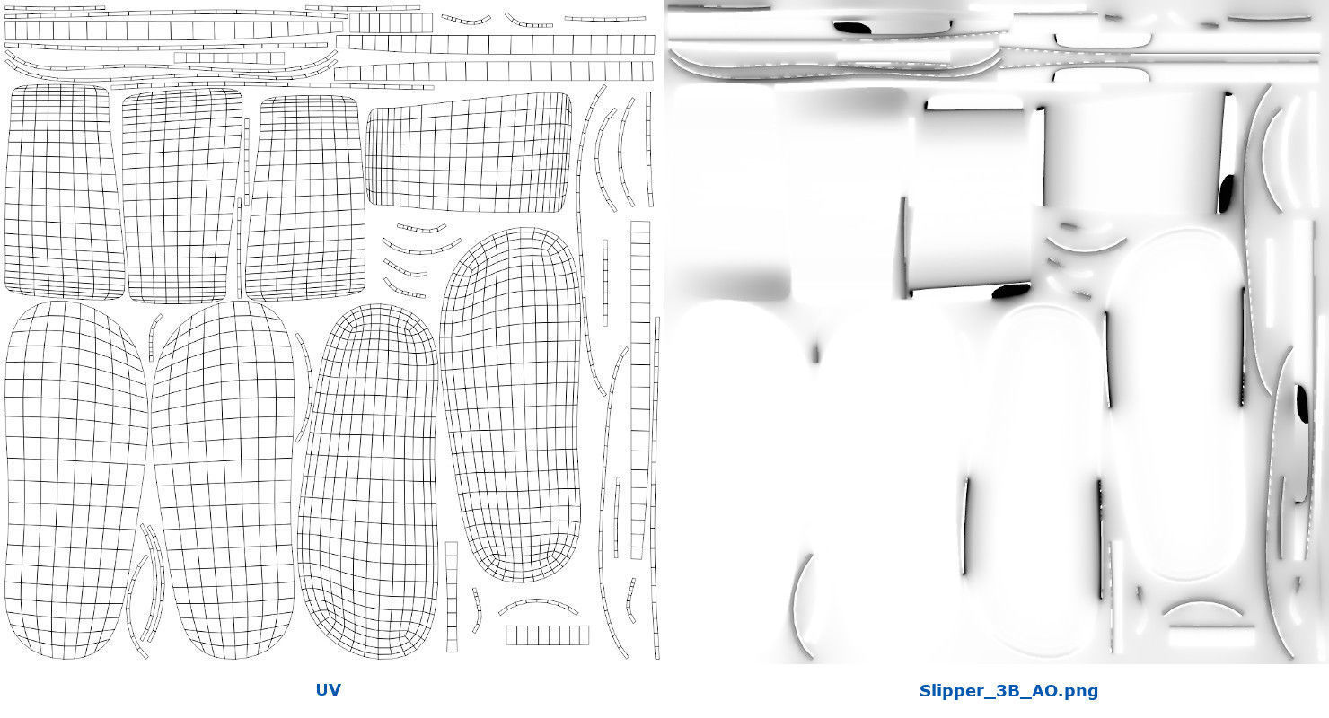 Slipper 3B Low-poly 3D model_9