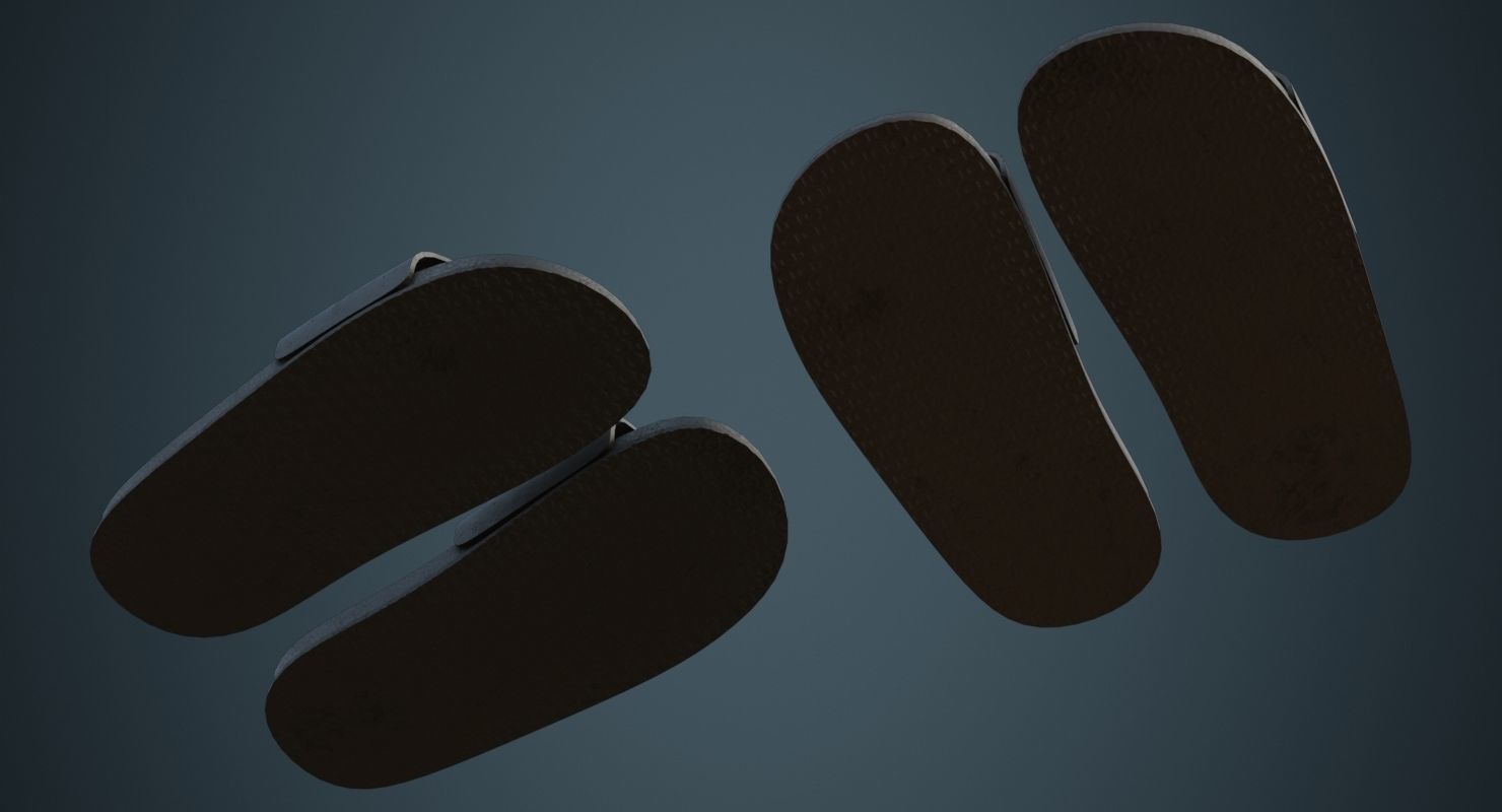 Slipper 3B Low-poly 3D model_2