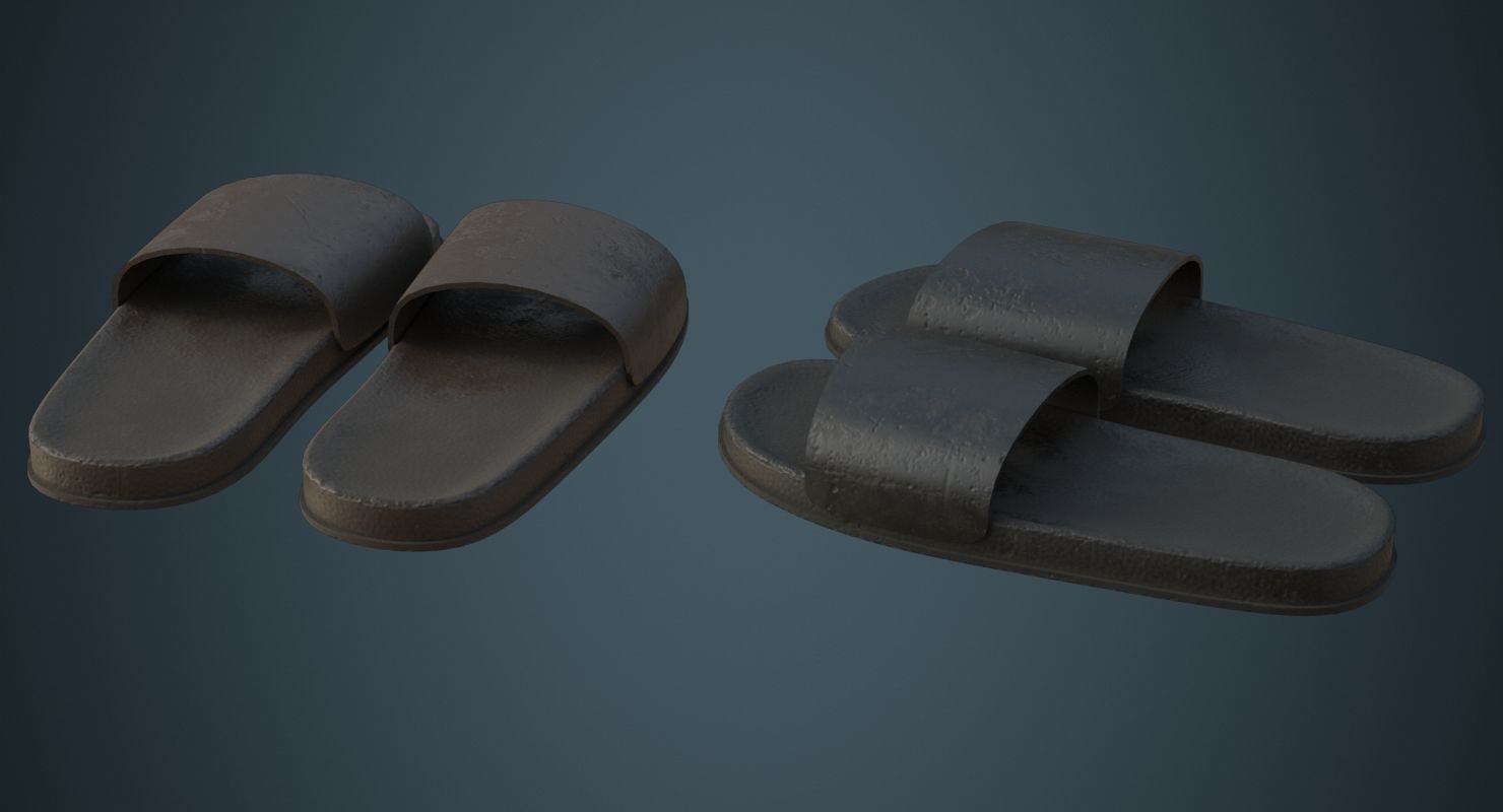 Slipper 3B Low-poly 3D model_1