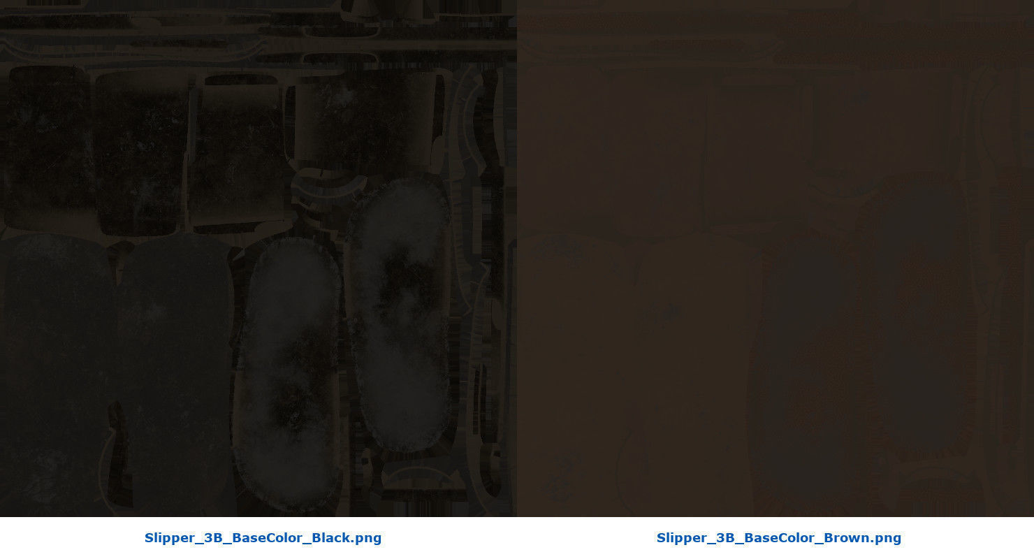 Slipper 3B Low-poly 3D model_10