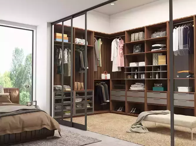 Walk In Wardrobe 3D model