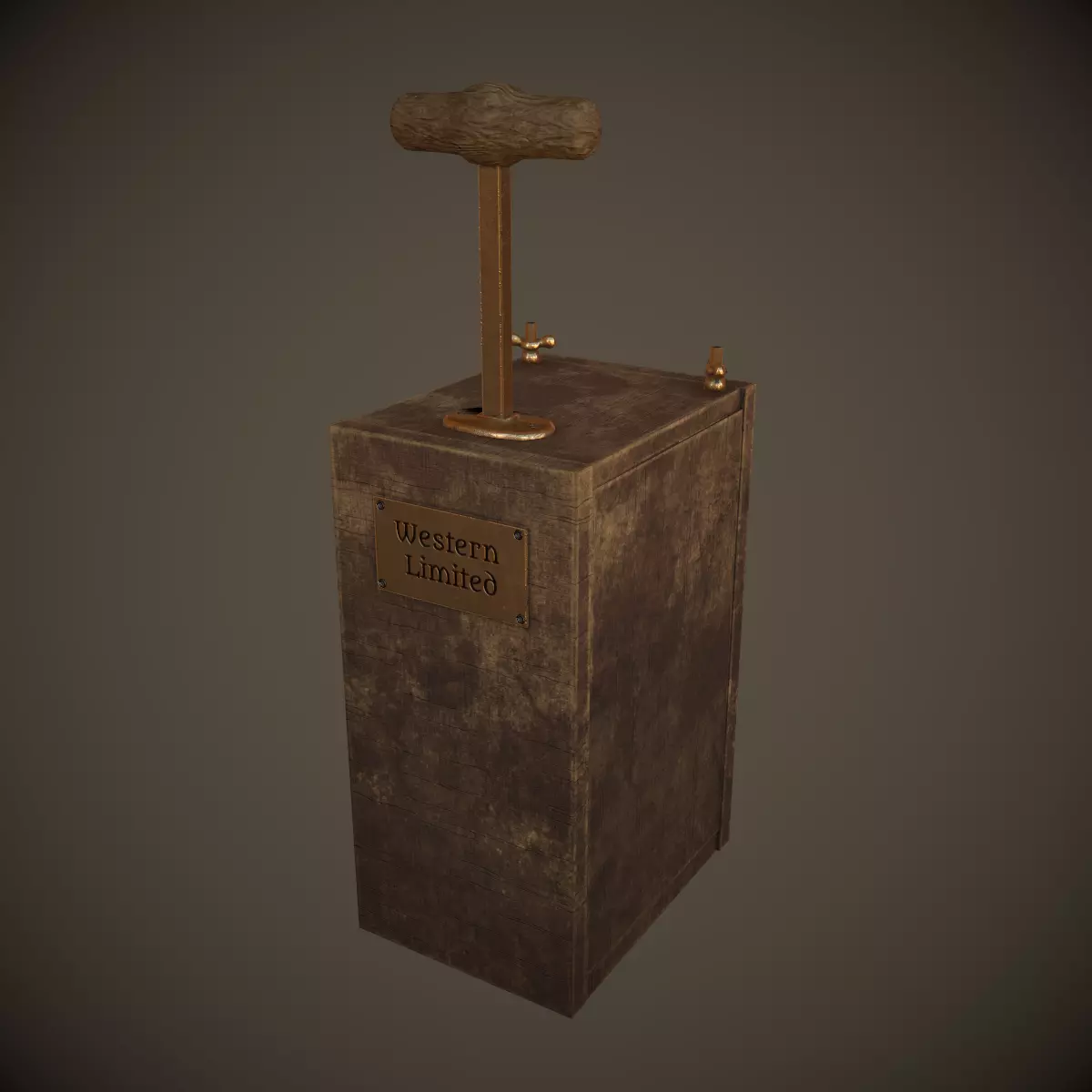 Dynamite Detonator Low-poly 3D model