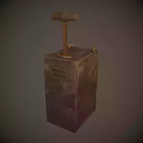 Dynamite Detonator Low-poly 3D model