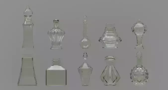 Potion Bottle Set 3D model