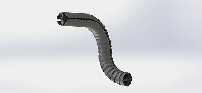 TriAxis Cable Hose Pipe chain guide 3D print model