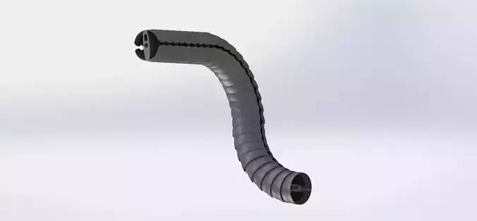 TriAxis Cable Hose Pipe chain guide 3D print model