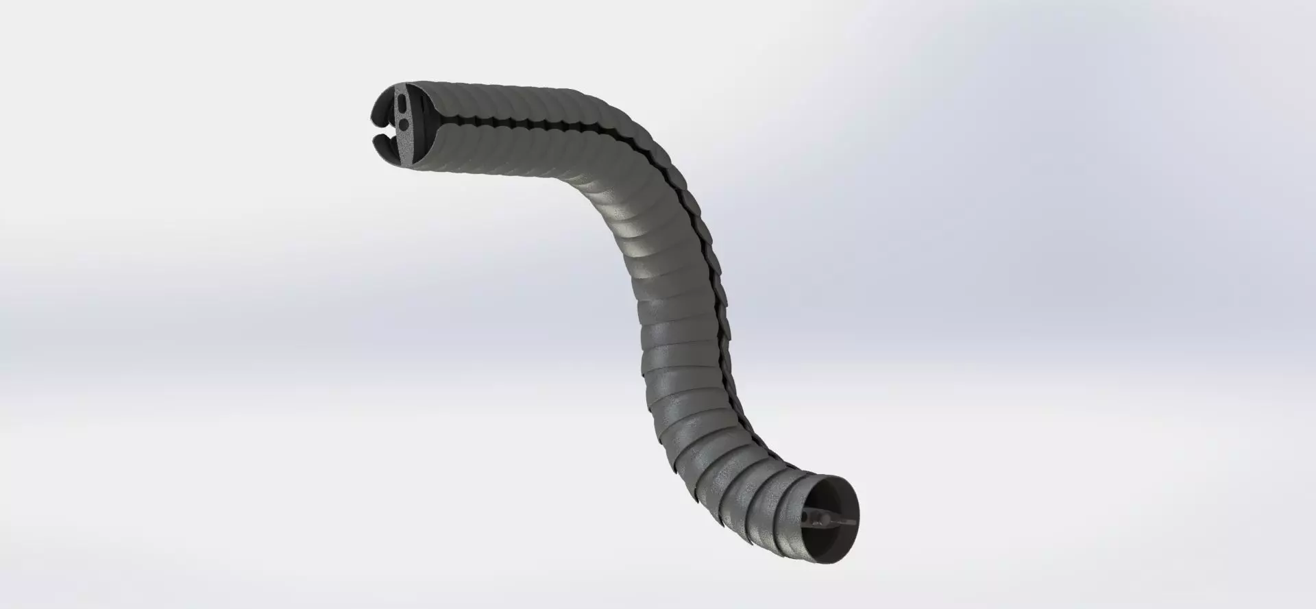 TriAxis Cable Hose Pipe chain guide 3D print model_0