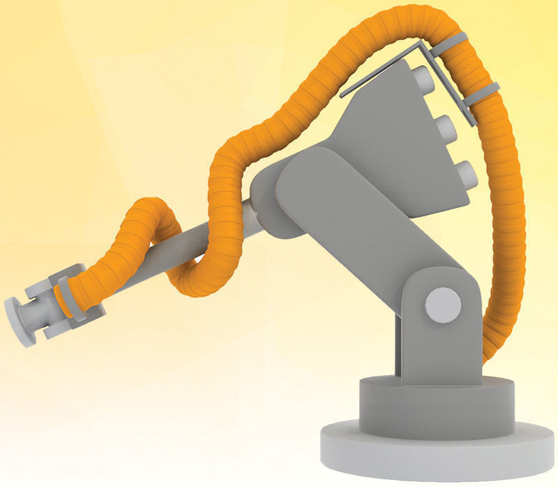 TriAxis Cable Hose Pipe chain guide 3D print model_1