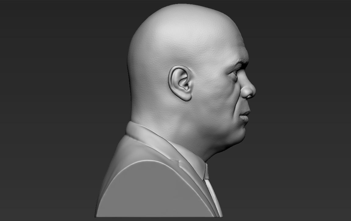 Samuel L Jackson bust 3D printing ready stl obj formats 3D print model_7