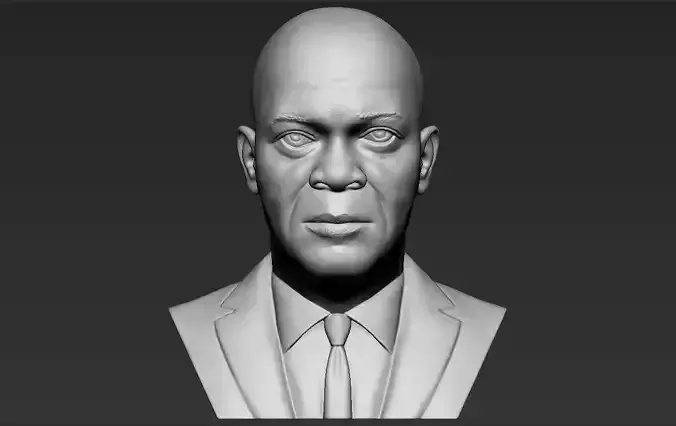 Samuel L Jackson bust 3D printing ready stl obj formats 3D print model Samuel L Jackson bust 3D printing ready stl obj formats 3D print model