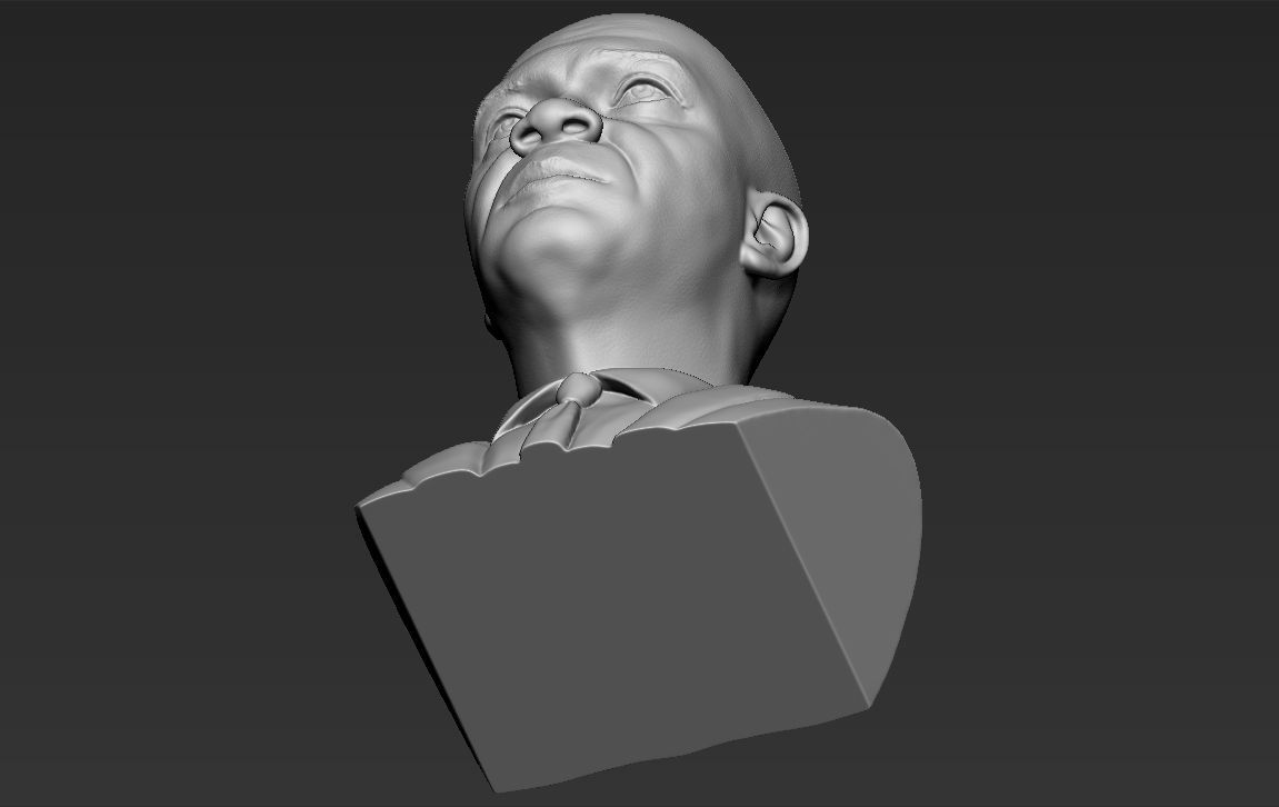 Samuel L Jackson bust 3D printing ready stl obj formats 3D print model_21