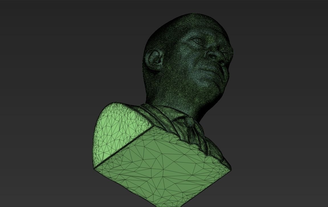 Samuel L Jackson bust 3D printing ready stl obj formats 3D print model_24