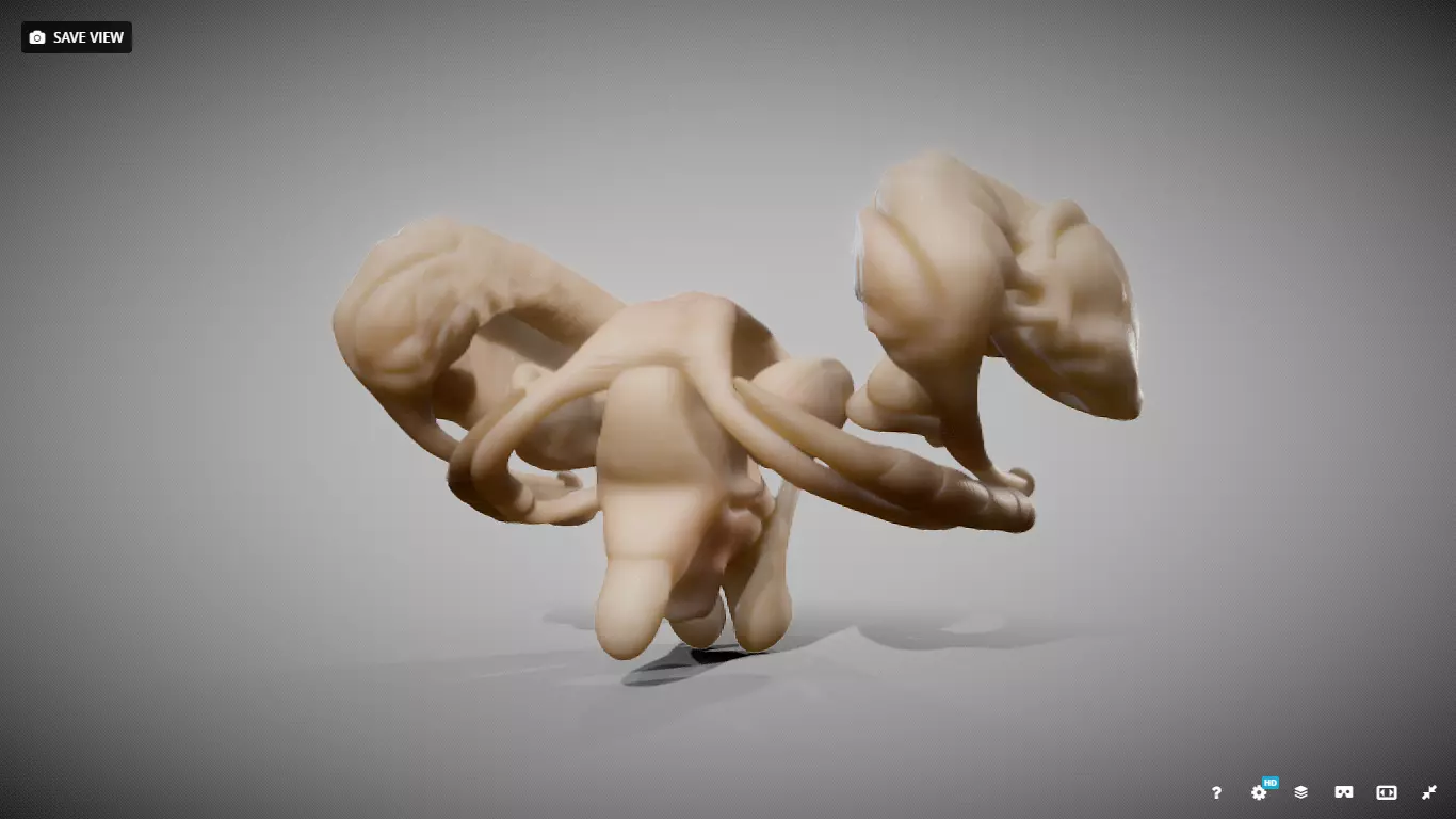 Human Brain Nuclei Low-poly 3D model_0