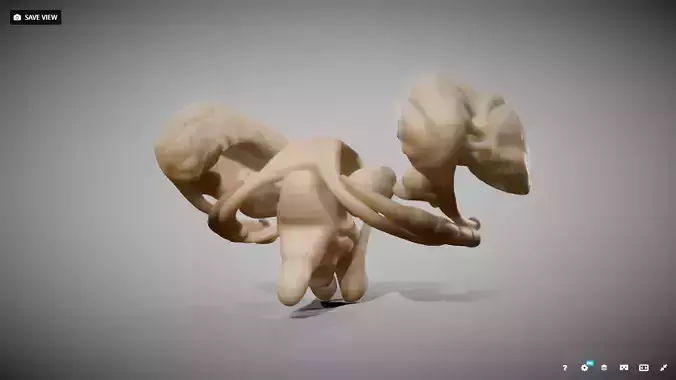 Human Brain Nuclei Low-poly 3D model