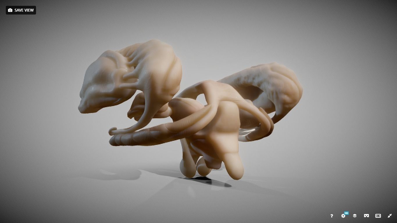 Human Brain Nuclei Low-poly 3D model_14