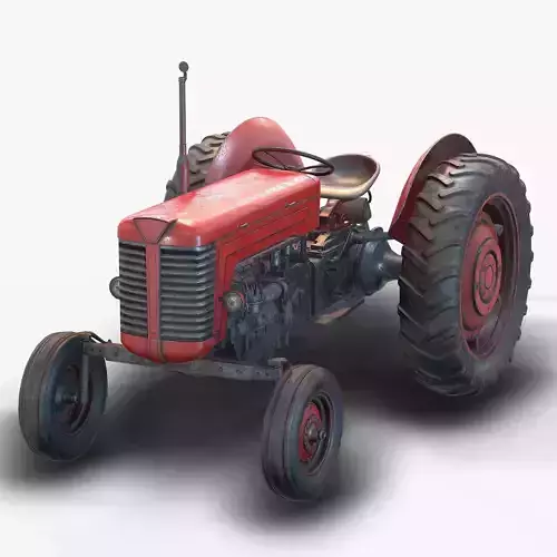 Tractor Low Poly Low-poly 3D model