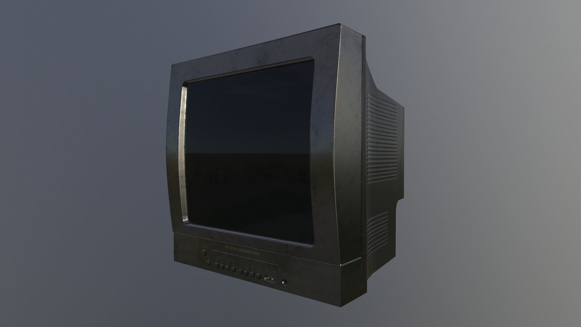 CRT TV Game Ready Asset PBR Low-poly 3D model_1