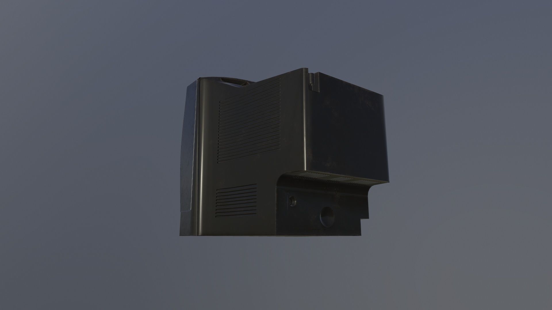 CRT TV Game Ready Asset PBR Low-poly 3D model_2