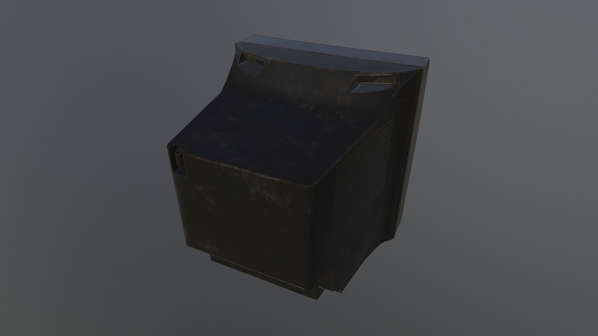 CRT TV Game Ready Asset PBR Low-poly 3D model_4