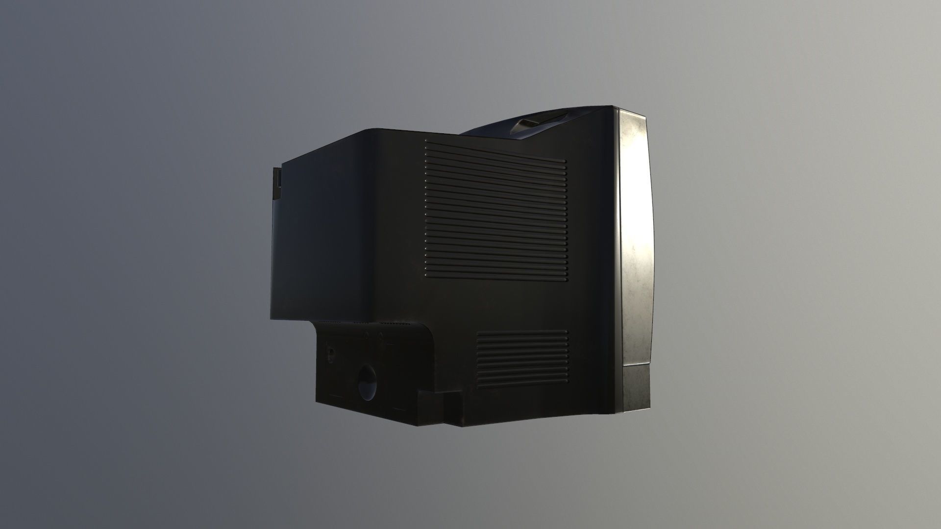 CRT TV Game Ready Asset PBR Low-poly 3D model_3