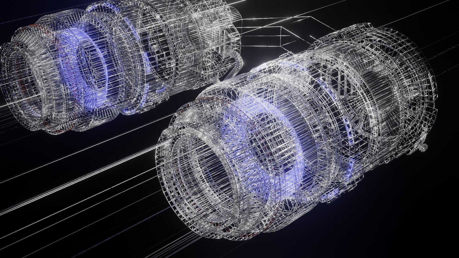 Boosters futuristic hoverboard 3D model_9