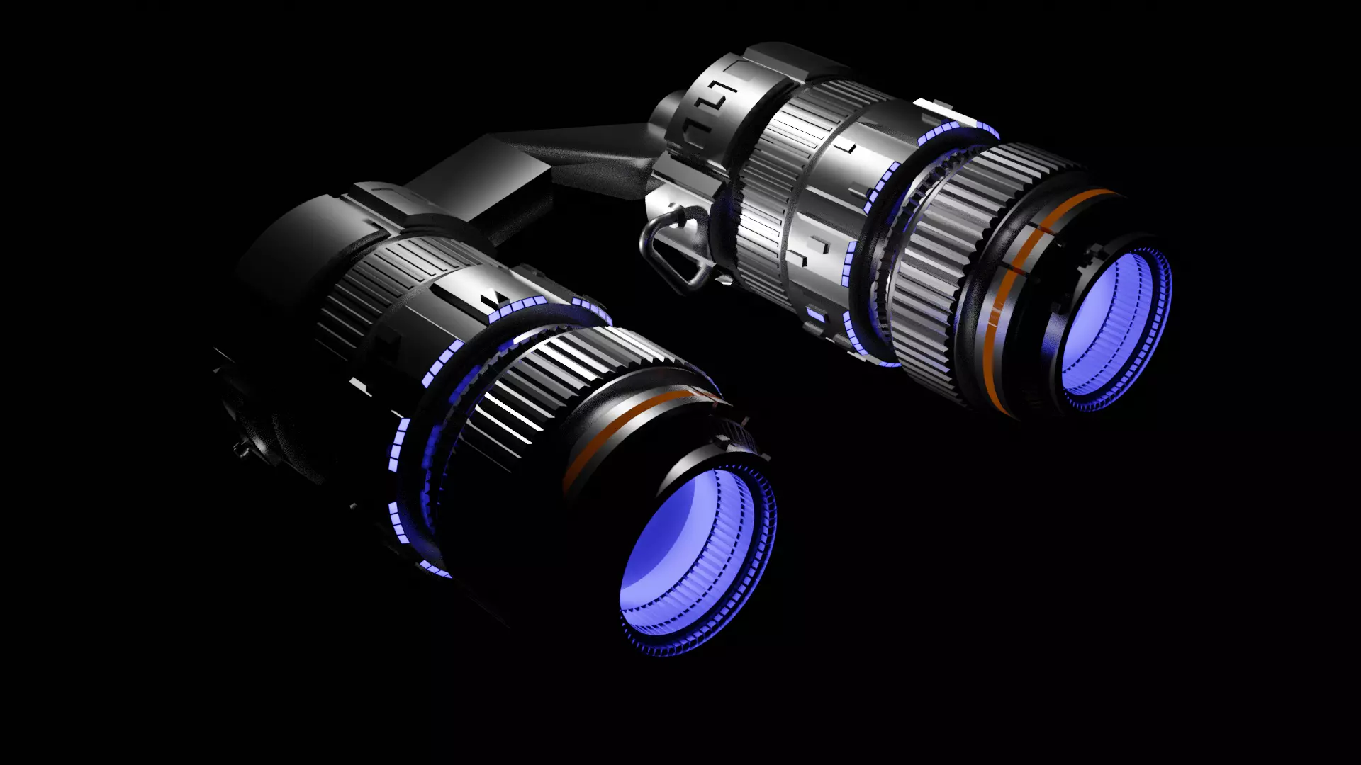 Boosters futuristic hoverboard 3D model_0