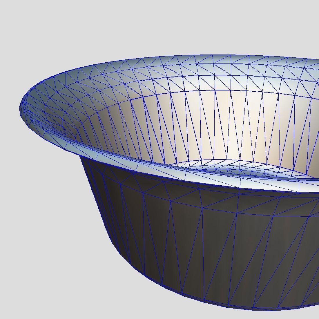 Enamel Bowl Set Low-poly 3D model_15