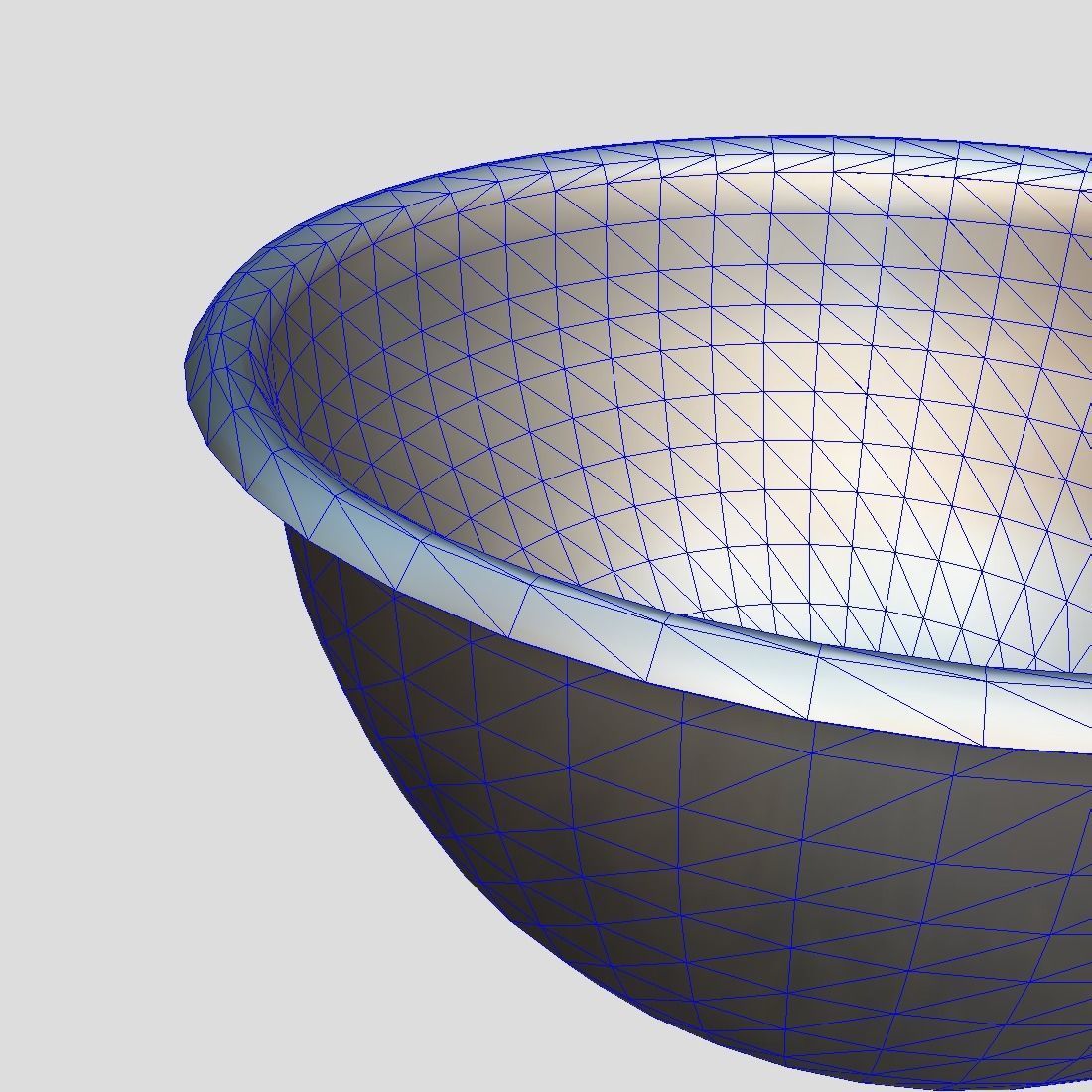 Enamel Bowl Set Low-poly 3D model_17