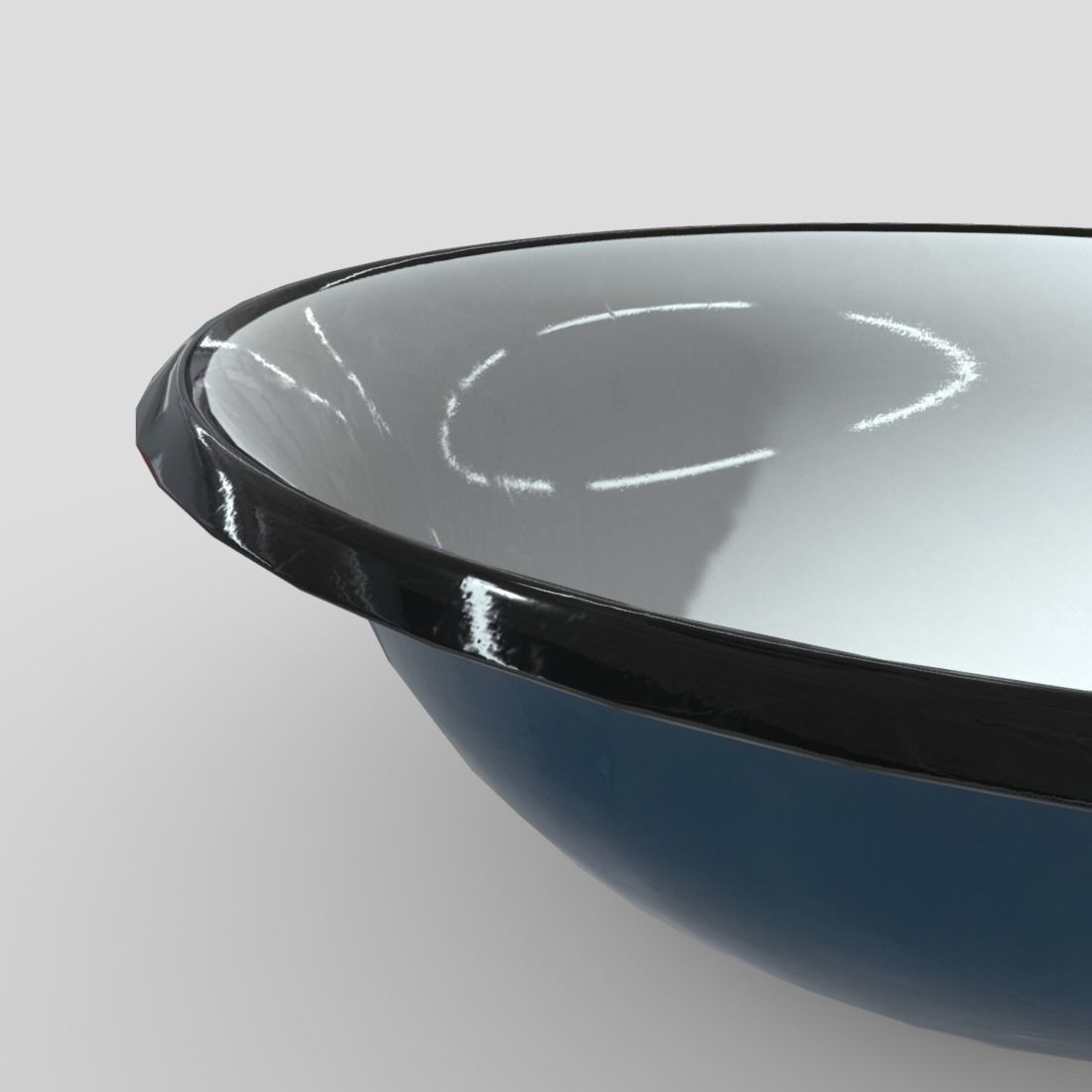Enamel Bowl Set Low-poly 3D model_18