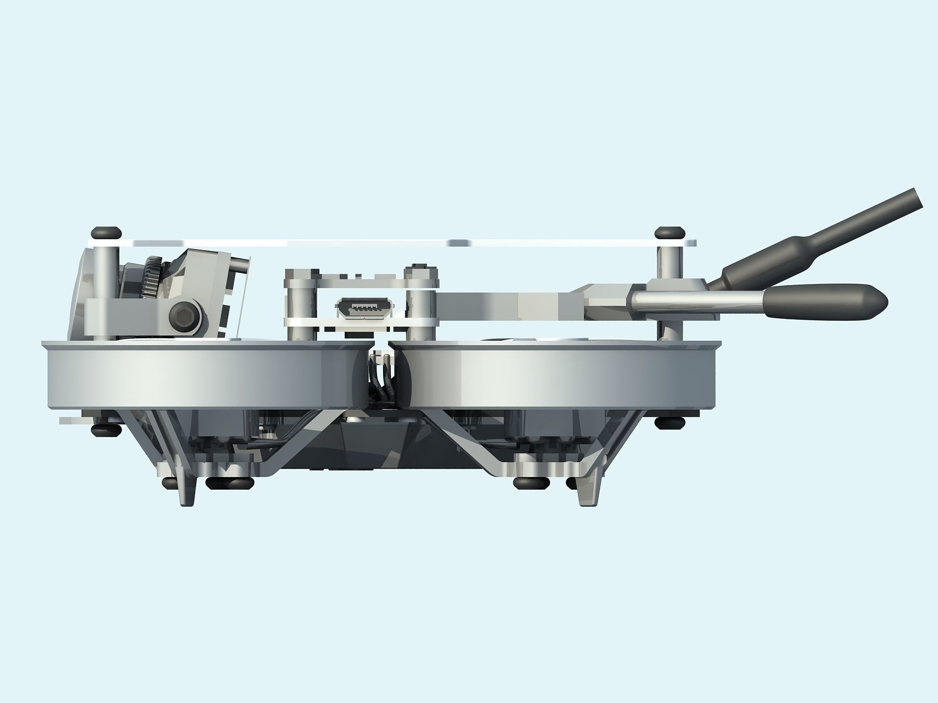 Bionic dragonfly four-axis Quadcopter UAV aircraft 3D model_22