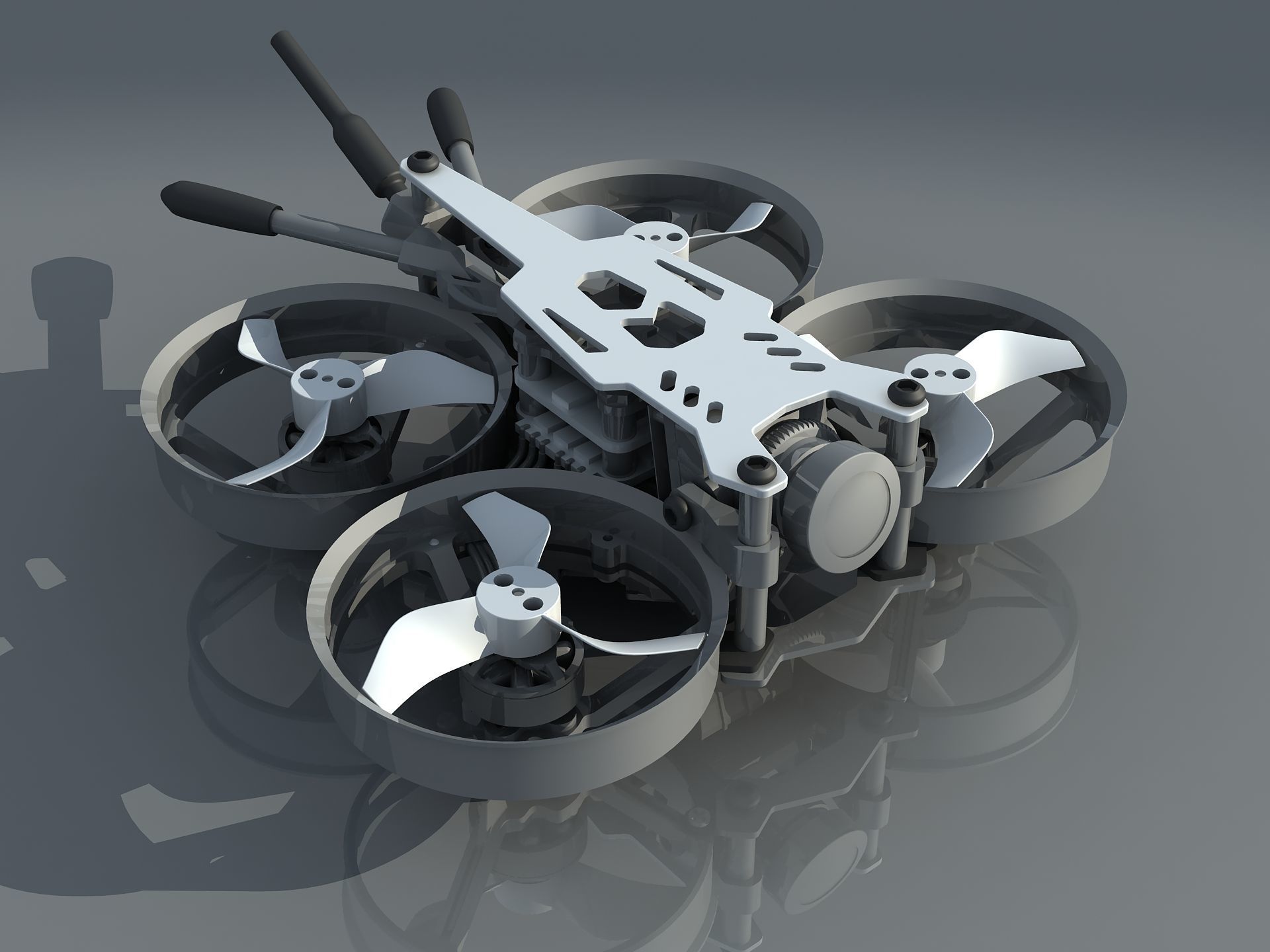 Bionic dragonfly four-axis Quadcopter UAV aircraft 3D model_24