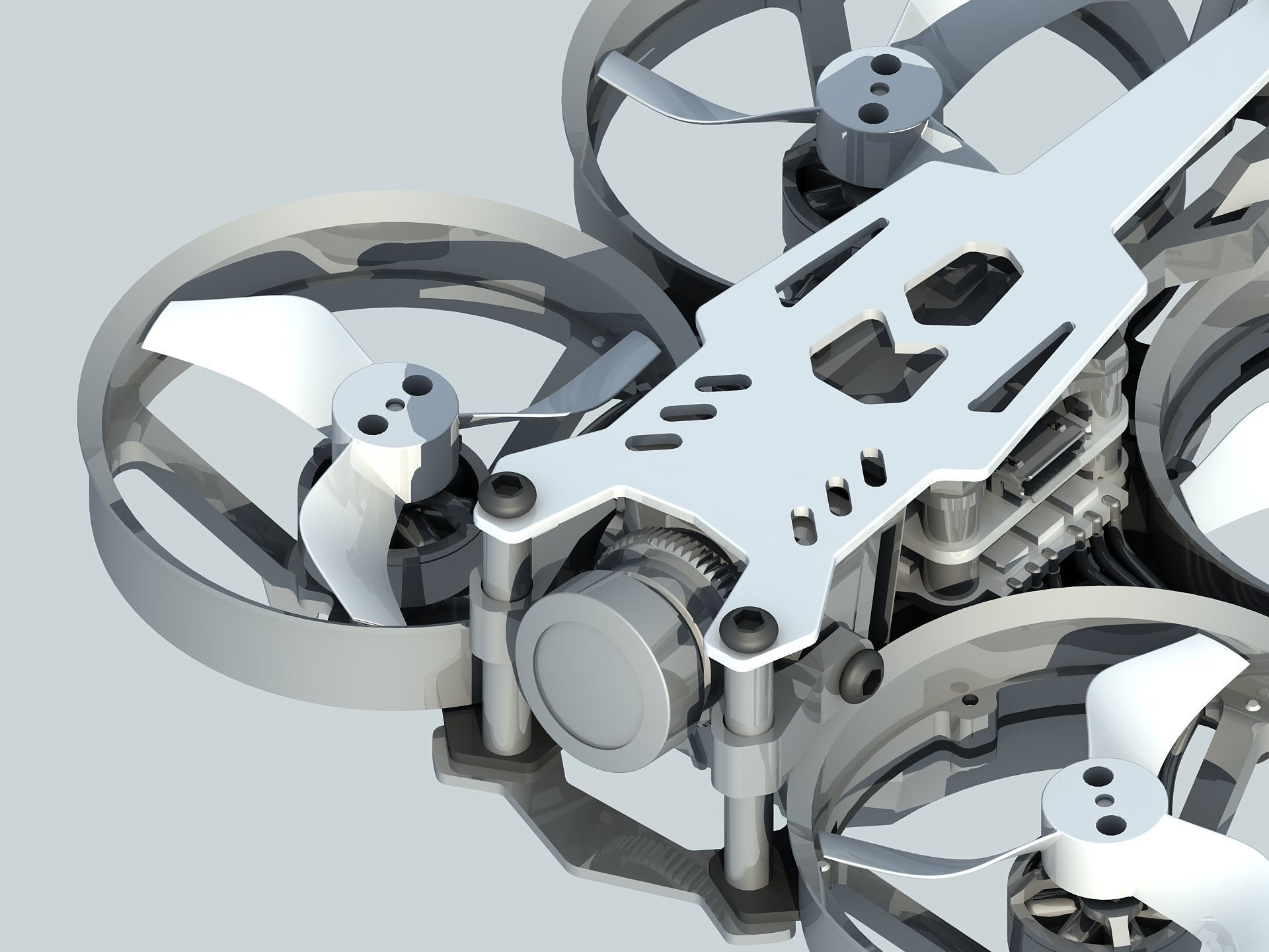 Bionic dragonfly four-axis Quadcopter UAV aircraft 3D model_17