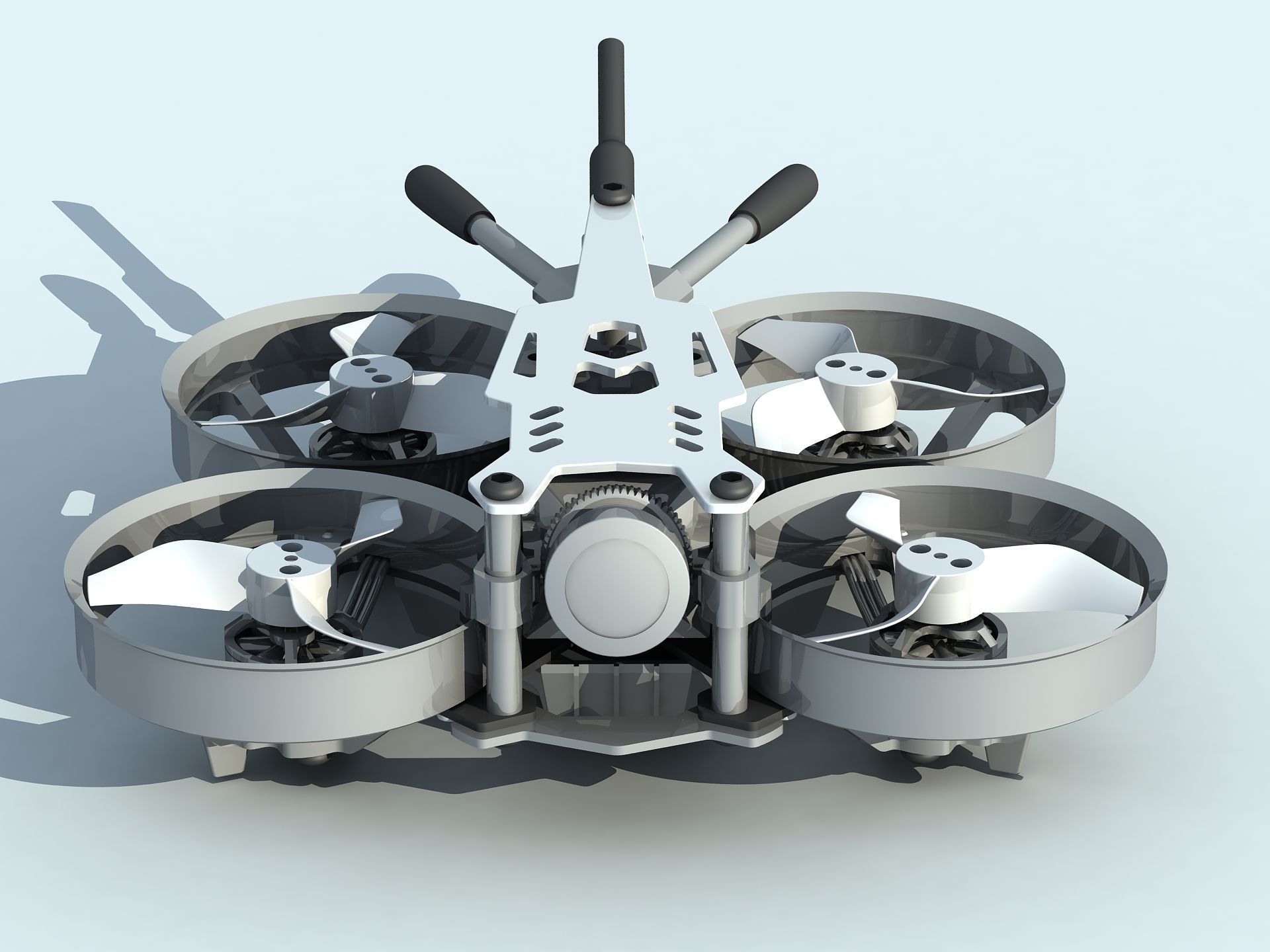 Bionic dragonfly four-axis Quadcopter UAV aircraft 3D model_5