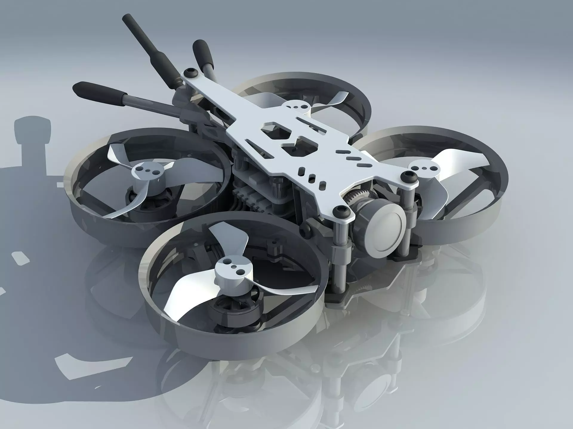 Bionic dragonfly four-axis Quadcopter UAV aircraft 3D model_0