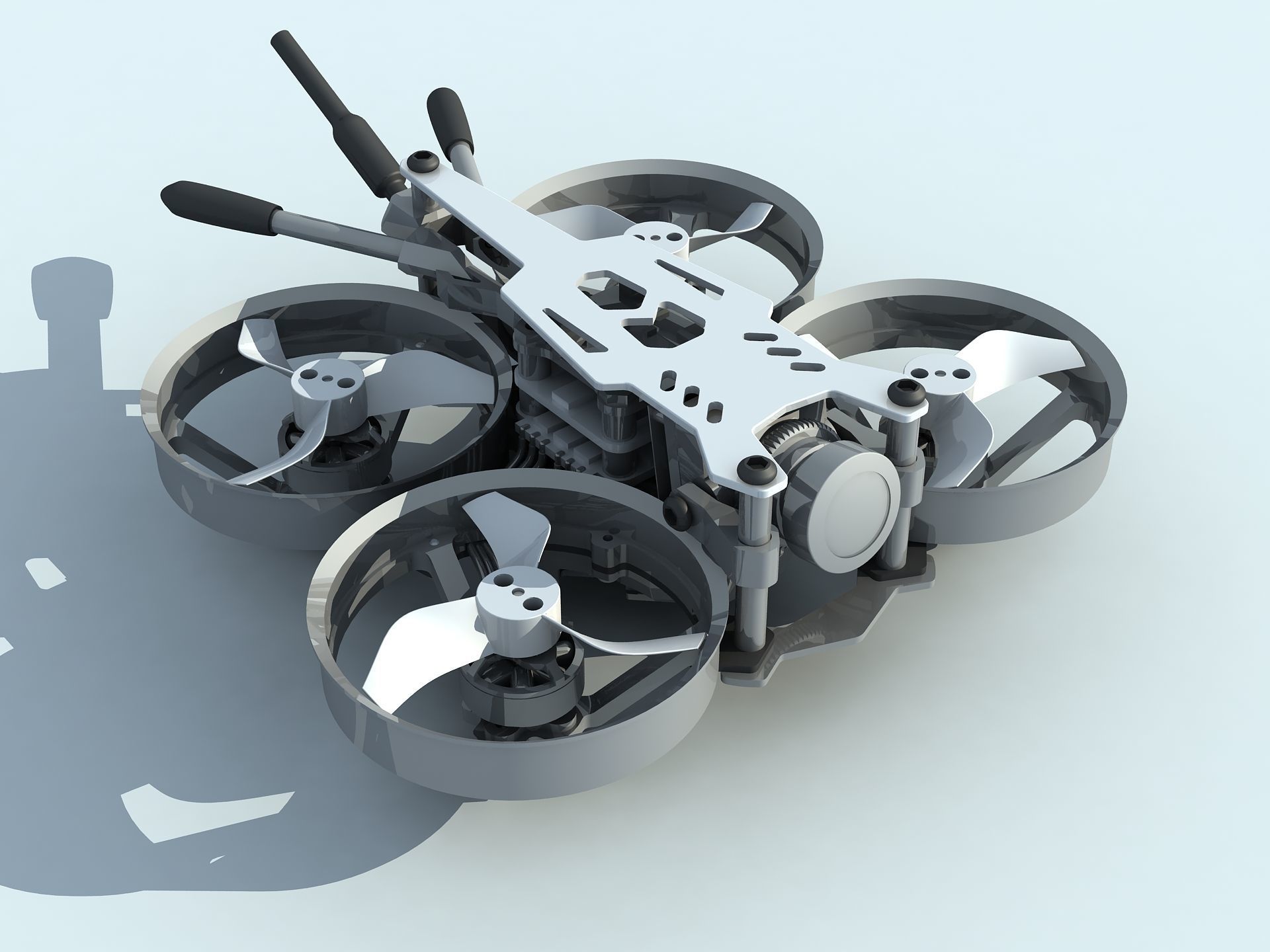 Bionic dragonfly four-axis Quadcopter UAV aircraft 3D model_1