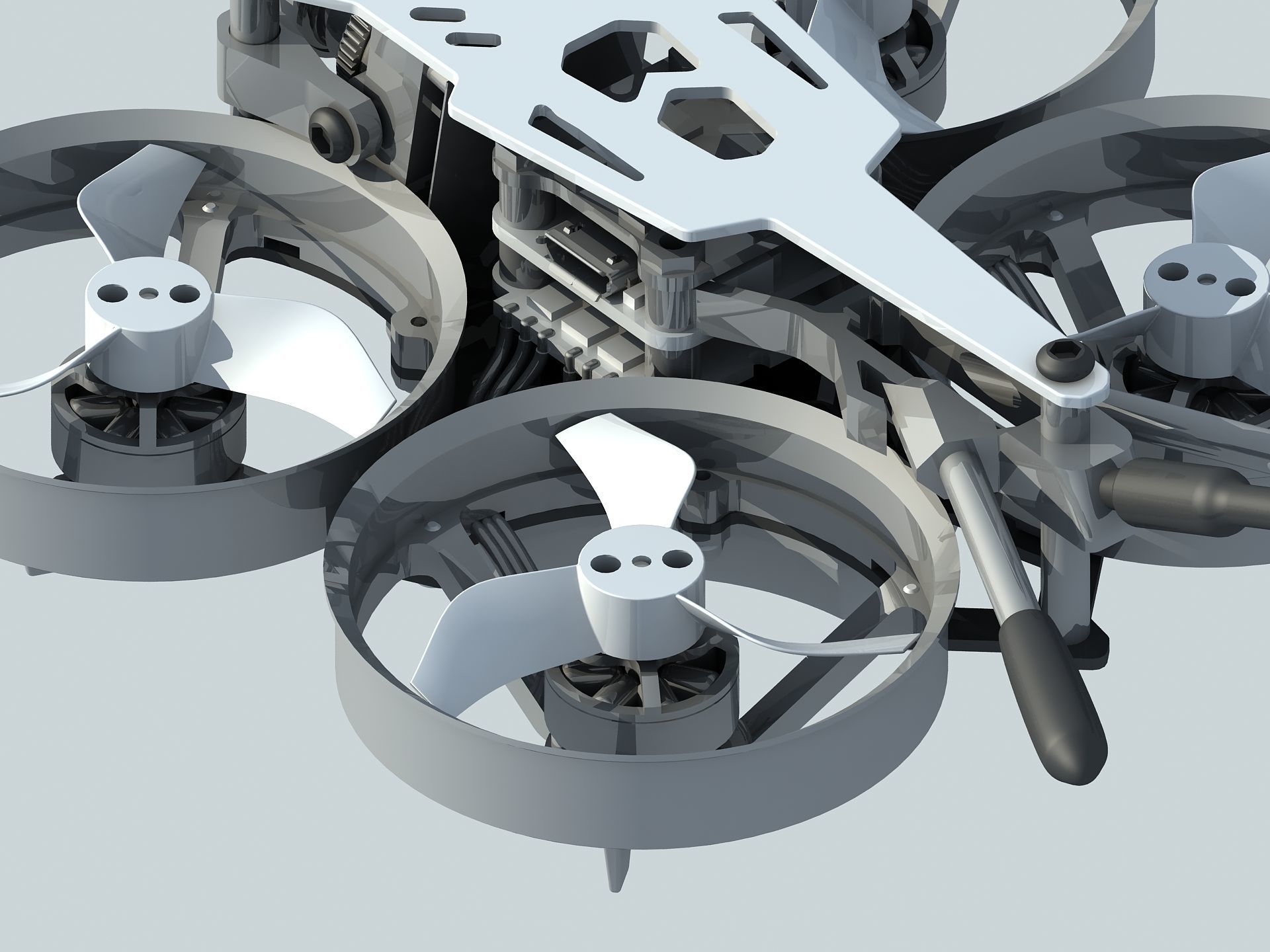 Bionic dragonfly four-axis Quadcopter UAV aircraft 3D model_18