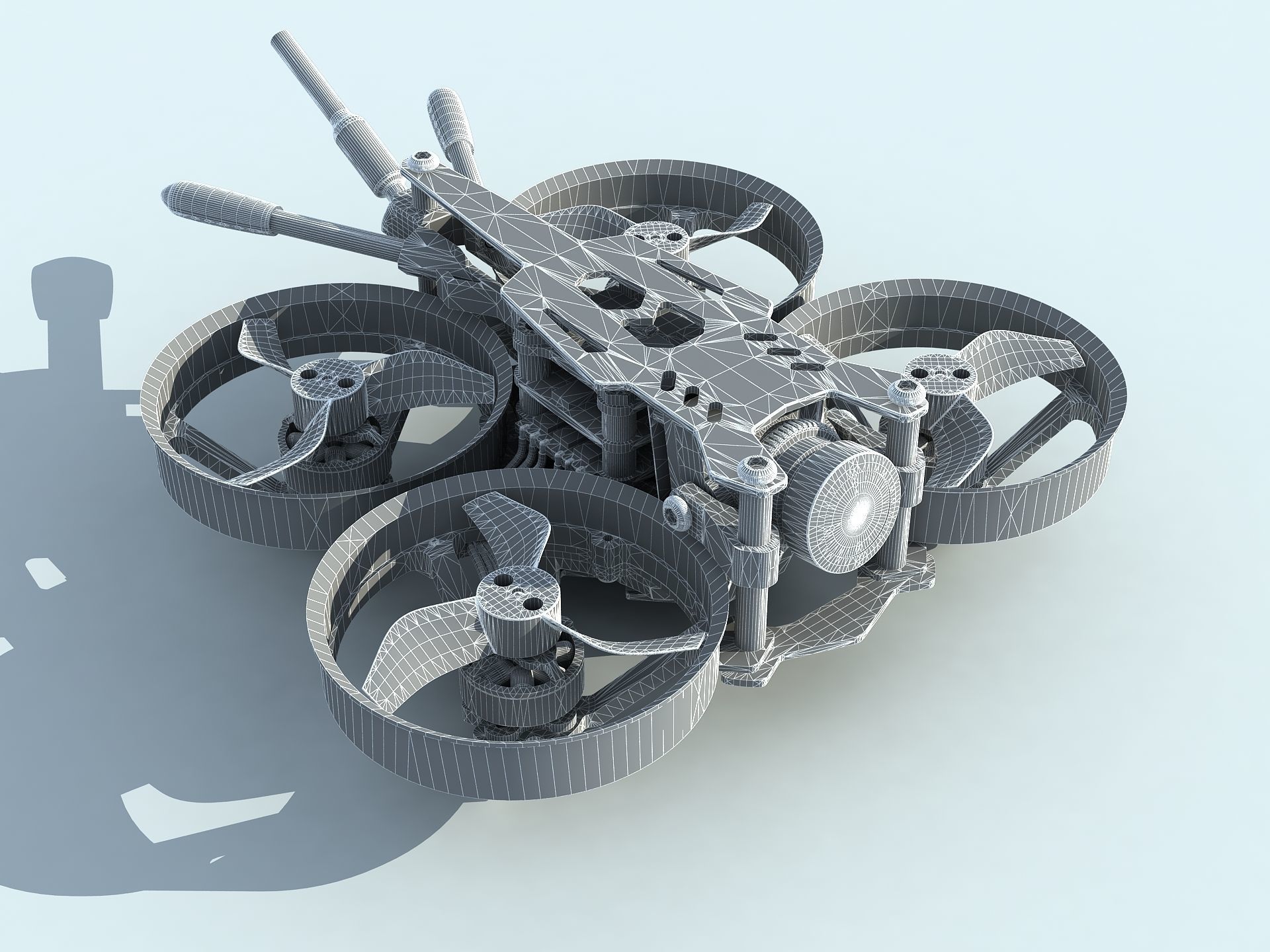 Bionic dragonfly four-axis Quadcopter UAV aircraft 3D model_3