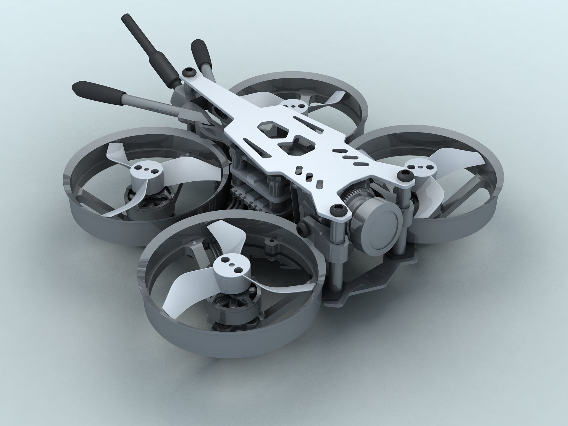 Bionic dragonfly four-axis Quadcopter UAV aircraft 3D model_20