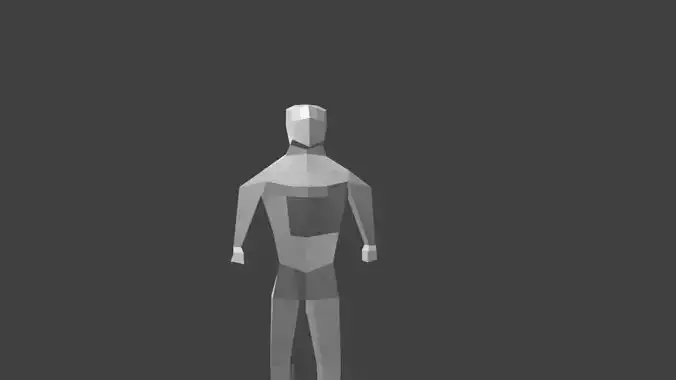 low poly man
