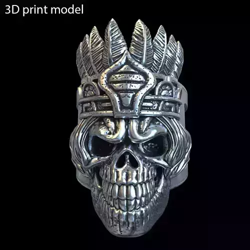 skull ring jewelry tribal  vol1 