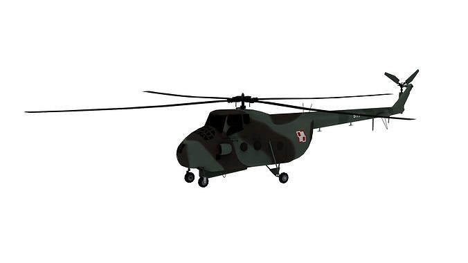 Lowpoly Mi-4 Hound  3D Model Low-poly 3D model