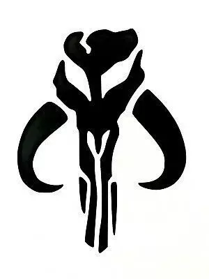 MYTHOSAUR SKULL MANDALORIAN LOGO STENCIL SHEET Free 3D print model