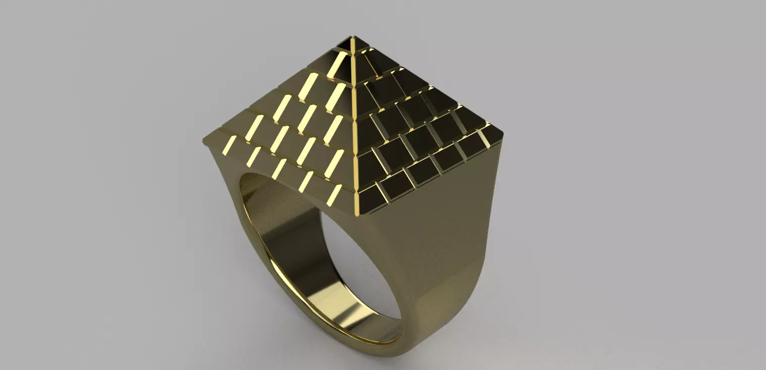 Pyramid ring 3D print model_0