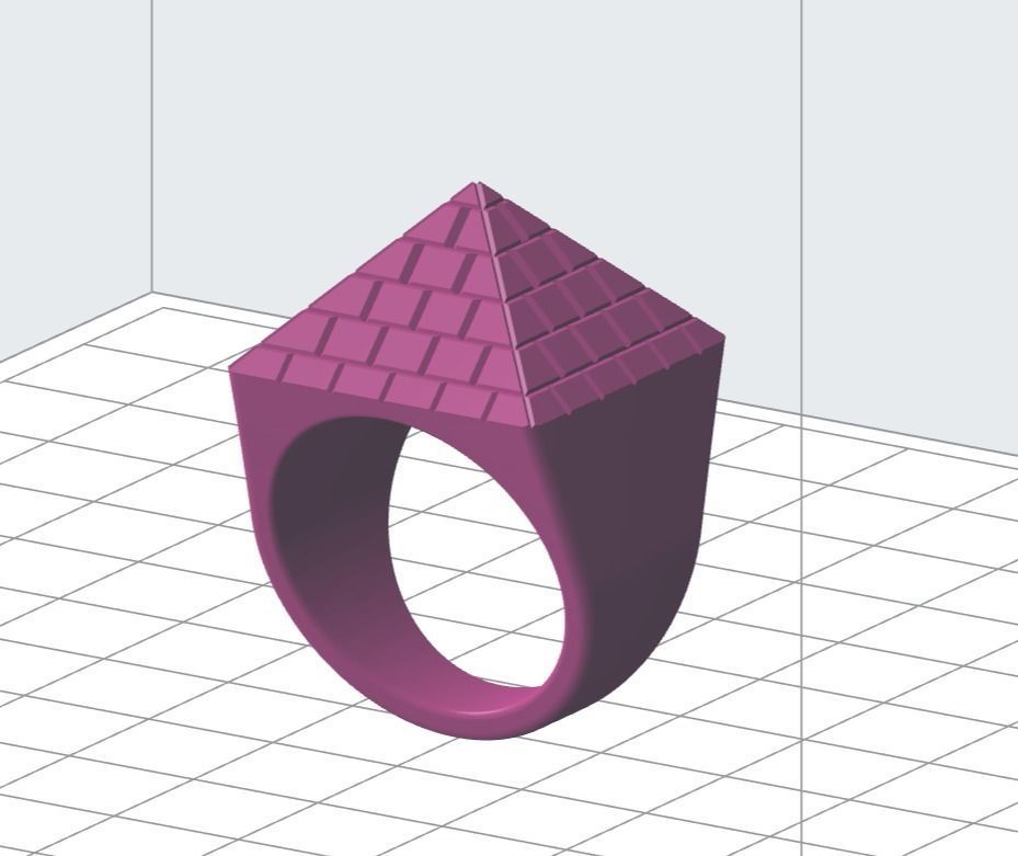 Pyramid ring 3D print model_2