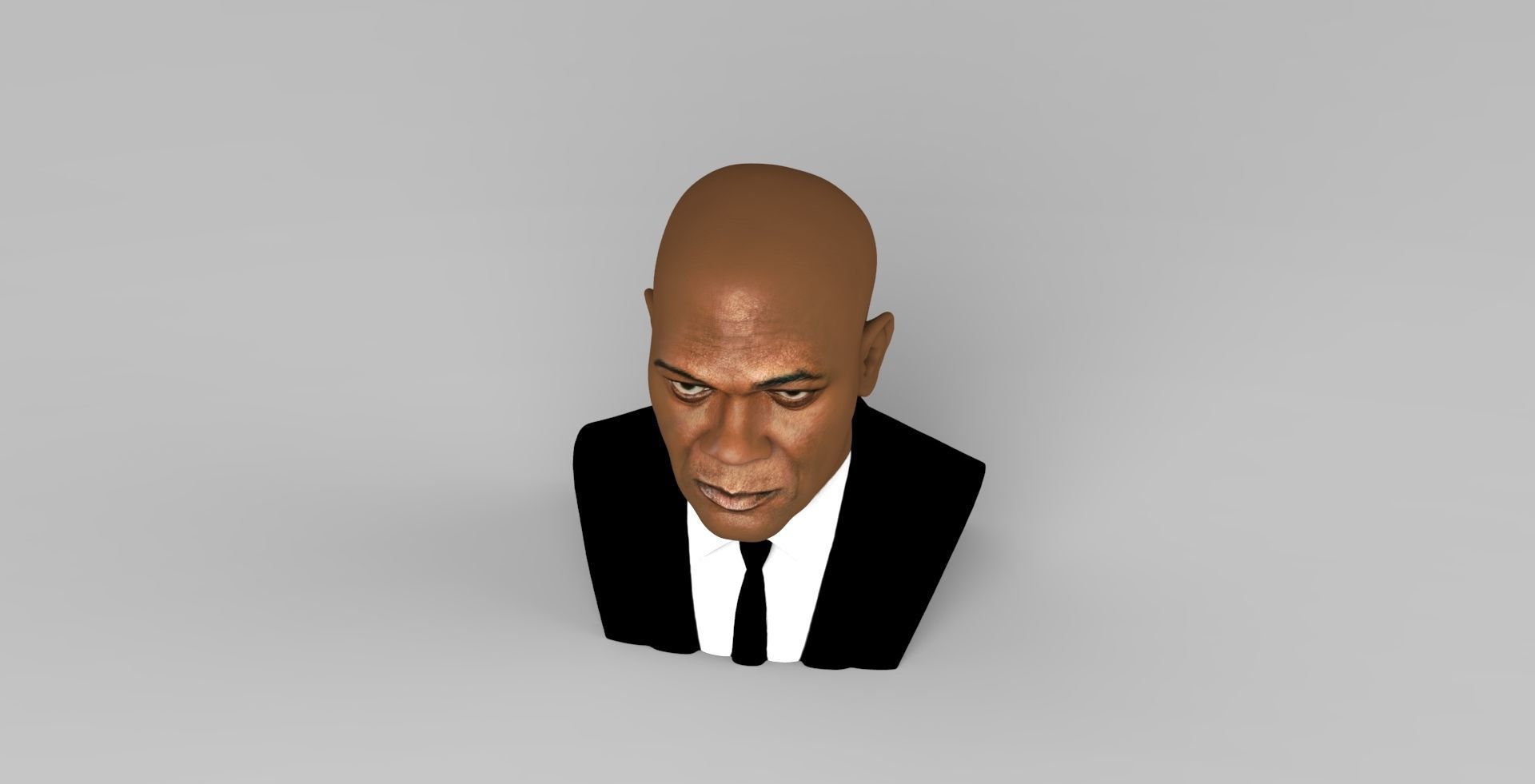 Samuel L Jackson bust ready for full color 3D printing 3D print model_11